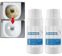Toilet Active Oxygen Agent,Touch Free Fizzy Foam Toilet Cleaner,Splash Toilet Cleaner Foaming Powder,Powerful Pipe Dredging Agent,Easy To Help You Solve In Toilet Cleaning (2 pcs-110g)