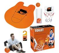 Toilet Basketball Games, Workplace Hoop Toy, PVC, Fabric Interactive Bathroom Sport Set, Mini Indoor Basketball, Funny Game For Office Restroom, Toilet Time Entertainment, Adults, 67.3x74.9cm