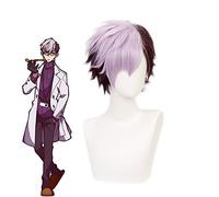 Toilet-bound Hanako-kun Cosplay Wigs Tsuchigomori Mix Purple Short Synthetic Hair Wig Anime Costume Role Play Wig
