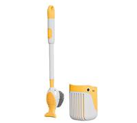 Toilet Bowl Brush - Cartoon Animal Scrubbing Tool, Refillable Handle Dispenser, Bathroom Hygiene Device | Home Cleaning, Lavatory Care, Restroom Maintenance, Sanitary Washing, Germfree Polishing Gloss