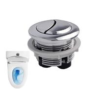 Toilet Button Pusher,Stainless Steel Spring Press Toilet Flusher Top Push Responsive Button - Fashionable Look Adjustable Universal Toilets Tank Parts Replacement Kit For Most Flush Toilets