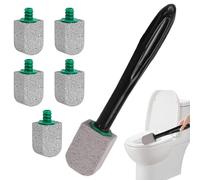 Toilet cleaning wand, toilet wand cleaner with long handle, hard water stain remover cleaning supplies, no scratch toilet bowl cleaning tool, refill heads for home, apartment cleaning