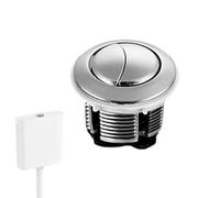 Toilet Flush Button - Stainless Steel Press Switch, Spring Loaded Actuator, Cistern Tank Control Mechanism Replacement Unit, Water Tank Top Push Fitting Upgrade Installation | Bathroom Sanitary Use