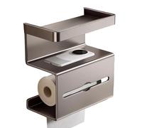 Toilet Holder, Paper Rack, No-Drill Shelf with 7.87x7.48x5.51in Size Wipes Storage, Bathroom Stand for Apartment Living, Powder Room, Guest Washroom, Commercial Space, Modern Organizer