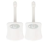 Toilet Night Light 8 LED Colors Motion Sensor Battery Powered Bathroom Toilet Light for Water Closet Family Plastic 2Pcs Christmas Gifts