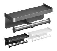 Toilet Paper Holder - Multifunctional Paper Holder, Phone Rack, Roll ToiletPaper Stand, Shelf For Phones and Small Items, Bathroom Organizer, ToiletRoll Dispenser, TissueHolder, Compact Storage