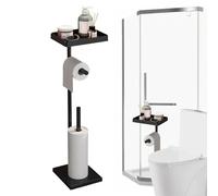 Toilet Paper Holder, Standing Toilet Stand, Roll Bathroom Storage, Smooth Detachable Freestanding, Tissue Rolls Rack For Kitchen and Space-Saving, Easy Assembly, 5.9 * 6.7 * 28.7in