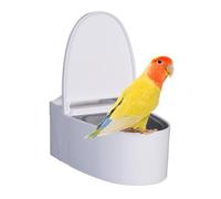 Toilet Pet Bird, Wall Toilet Shaped Potty Training Tool, Small Medium Breeds Animals Feeder, 5.28x3.43x2.17 Inches Adhesive Mounting Bowl for Lovebirds, Parrots, Budgies
