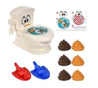 Toilet Poop Game - 3.97 Inch Funny Catapult Game | Family Poop Launćher Toilet Toy - Includes Stickers Durable Easy to Play Perfect for Parties Games Night Laughter