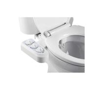 Toilet Seat Bidet with Self Cleaning Dual Nozzle, Hot and Cold Water Spray Non-Electric Mechanical Bidet Toilet Attachment for Rear or Female Washing