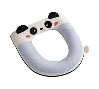 Toilet Seat Cover - Winter Cartoon Panda Cushion, Thickened Soft Potty Ring Pad with Plush Warm Texture, Snug Fit Elastic Edge Design, Ideal for Bathroom Home Hotel Comfort