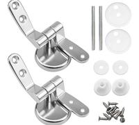 Toilet Seat Hinges Replacement - Rust-Proof Adjustable Metal | Stainless Steel Bathroom Accessory, Durable Lid Hinge for Home Hotel Toilet Seat Repair and Upgrade