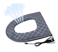 Toilet Seat Pad with Timer,Plug In Design | Heated Toilet Seat Cover,5-Level Adjustable Heater Pad for Cold Weather Morning Elderly Care Bathroom Apartment Hotel Room