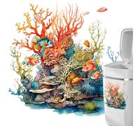 Toilet Seat Wall Sticker - Underwater World Toilet Lid Seat Decals | Strong Back Adhesive Decoration Tool For Hotels, Schools, Family Bathrooms, And Shopping Malls