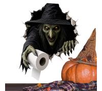 Toilet Sticker, Halloween Seat Decal, Waterproof PVC Scary Bathroom Decor