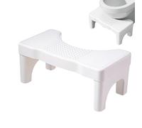 Toilet Stool, Potty Squatty Step Tool for Adults, Non-Slip Compact Footrest for Proper Squatting, Bathroom Support Aid for Kids, Elderly, Travel, Home Use, White, 1 Piece