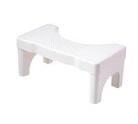 Toilet Stool, Potty Squatty Stool, Non Slip Step with Space Saving Design, Ergonomic Foot Position Enhancer, Bathroom Footrest for Kids, Adults, Elderly, White