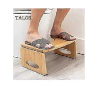 Toilet Stool Step Foldable Bamboo Poop Stool with Anti-slip Layer Improve Bathroom Posture And Healthy Defecation Habits