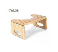 Toilet Stool Step Foldable Bamboo Poop Stool with Anti-Slip Layer Improve Bathroom Posture And Healthy Defecation Habits