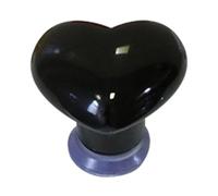 Toilet Tank Button Pusher with Heart Shape Design, Ceramic, Easy Flush Aid Replacement Tool for Drawers Doors Cabinets, Cute Bathroom Accessory, Convenient Installation Use, 1.57x1.42x1.38 inches