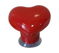 Toilet Tank Button Pusher with Heart Shape Design, Ceramic, Easy Flush Aid Replacement Tool for Drawers Doors Cabinets, Cute Bathroom Accessory, Convenient Installation Use, 1.57x1.42x1.38 inches