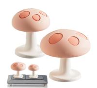 Toilet Tank Flush Button | Silicone Cute Mushroom Flush Replacement | 2pieces Eye-Catching Design Toilet Tank Button Aid | Prevent Damage For Home Improvement Washroom Upgrade