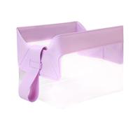 Toiletry Bag - Clear Makeup Travel Organizer, Magnetic Closure Cosmetic Storage Pouch with Sturdy Leak Resistant Lining Wide Opening Design, Keeps Essentials Neatly Arranged, Ideal for Business Trip V