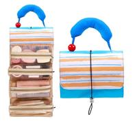 Toiletry Bag, Large Capacity Travel Organizer, Polyester Foldable Roll-Up Cosmetic Pouch, Waterproof Design, for Men, Girls, Bathroom Essentials, Makeup Storage, 9.06x6.69x2.76 Inches