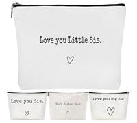 Toiletry Bag Travel Bag - Best Sister Ever Large Organizer, Portable Cosmetic Hygiene Storage Pouch, Funny Birthday Christmas Makeup Case, Zipper Travel Holder | Bathroom Accessories Trip Use