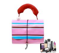 Toiletry Bag, Travel Toiletry Cosmetics Purse, plegable Roll-Up Cosmetic Organizer, Waterproof Makeup Pouch for Men, Girls, and Bathroom Storage Needs, 9,06 x 6,69 x 2,76 pulgadas, Bolsa plegable rosa