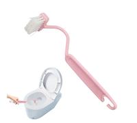 Toilettenbürste mit Randreiniger, gebogene Toilettenbürste,S-förmige Toilettenreinigungsbürste - Kompakter WC-Eckenschrubber, gebogenes, abgewinkeltes Reinigungszubehör für Die Reinigung Von WC-Ecken