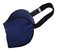 ToiM Máscara de dormir 100% seda con correa ajustable a ambos lados de seda materail máscara de ojos para dormir (20 x 10 cm/azul marino)