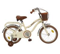 Bicicleta vintage para niños, tamaño 16, beige