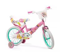 Toimsa: Bicicleta infantil Unicornio con cesta y asiento para niños - tamaño 16.