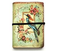 ToioM Retro Soft PU Leather Cover Loose-Leaf Journal Travelers Notebook Writing Diary Sketchbook Note Pad for Travel Work Daily Use (B-C)