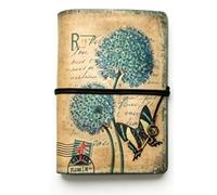 ToioM Retro Soft PU Leather Cover Loose-Leaf Journal Travelers Notebook Writing Diary Sketchbook Note Pad for Travel Work Daily Use (B-A)