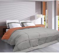 Toison d'or Cocoon 400 - Edredón al bies (140 x 200 cm), Color Jengibre/guijarros