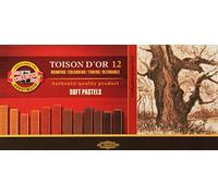 Toison KOH-I-Noor Golden Fleece 8592 Lápices Blandos Pasteles de Artista - Brown (Juego de 12)