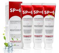 Toivize 3 Piezas SP-6 Pasta de Dientes Blanqueadora Probiótica, Dentífrico con 6 Probióticos, Dientes Blancos Naturales, Encías Saludables, Sin Flúor, Aliento Fresco a Menta