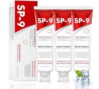 Toivize 3pcs SP-9 Pasta de Dientes Blanqueadora Probiótica, Dentífrico Blanqueador con 9 Probióticos, Pasta de Dientes Sin Fluor, Encías Saludables, Dientes Blancos Naturales, Aliento Fresco a Menta