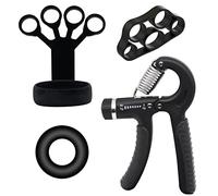 Toivize 4 Piezas Hand Grip Strengthener, Fortalecedor de Agarre de Mano de Silicona Entrenador de Fuerza de Dedo Ejercitador de Agarre Ajustable para Apretar la Mano Ejercicio de Rehabilitación