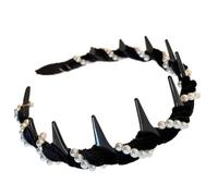 Toja de la diadema de perlas, diadema de perlas,Banda para el cabello de la - Bandas de cabeza de dientes de Bandas de cabello de Accesorios para el para mujeres Niñas Boda Bride para e