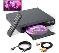 Tojock - Reproductor de DVD con salida HDMI y AV, para televisión, HD, con salida coaxial, cable AV, entrada USB, sin codificación regional, con mando a distancia