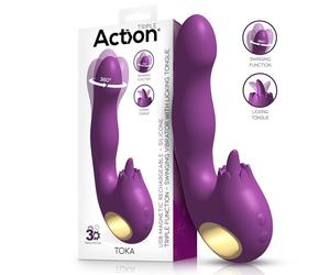 Toka Vibrador con Oscilación 360º y Lengua Estimuladora de Action