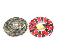 Tokaneit 2 Piezas Figuras Serpiente Elástica de Goma, Juguete de Simulación para Niños y Niñas - Decoración de Fiesta, Juguetes de Mordaza, Broma y Prop