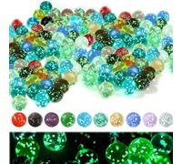 Tokaneit 30 Piezas Mármoles de Cristal Que Brillan en la Oscuridad, Canicas de Cristal, Mármoles de Vidrio Colorido, para DIY y Decoración