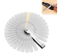 Tokaneit Galgas de Espesores 32 Cuchillas Calibre de Válvulas,Galga de Espesores de Acero Inoxidable,Herramienta de Medición de EspaciosEscalas Métricas e Imperiales,Rango de Medición: 0.04-0.88 mm