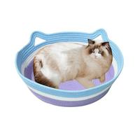 Tokaneit Lavable Cesta Trenzada para Gatos, Lavable Verano Cat Basket, Cama de Gatos para Dormir, Cozy Cama Gato, Diseño Simple Suave Y Fuerte Cuatro Estaciones Universales Camas de Gatose Mascota