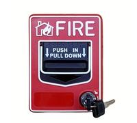 Tokatuker Estación de Alarma de Emergencia con Llave Convencional de Doble acción Manual de Punto de Llamada, Alarma de Incendio, botón de pánico, Interruptor SOS para Alarma de Sirena o Panel