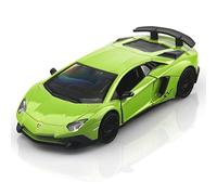 TOKAXI 1/36 Escala Lamborghini Aventador LP750-4 SV Coches Modelos Fundidos a Presión, Vehículos de Tracción hacia Atrás, Coches Juguetes, Regalos de Coches para Niños y Niñas (Verde)